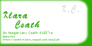 klara csath business card